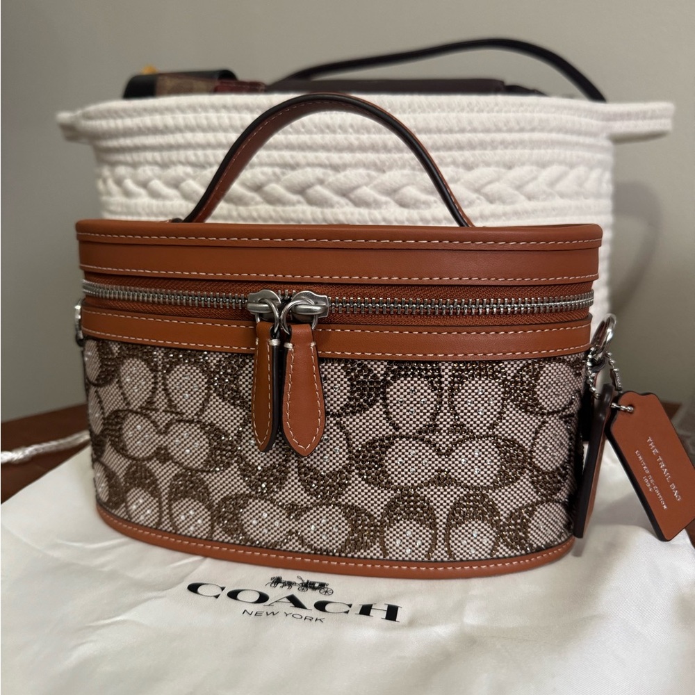 Coach Trail bag signature crystal jacquard NEW